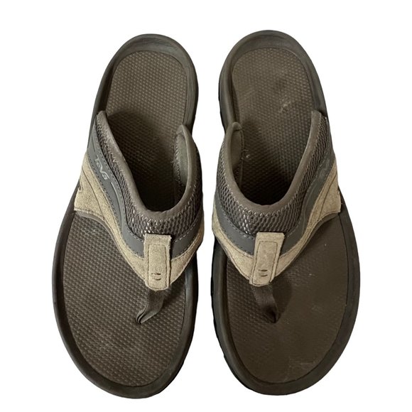 Teva Mens Size 12 Dune Pajaro Leather Outdoor Flip Flop Sandal Water Resistant - Picture 2 of 7